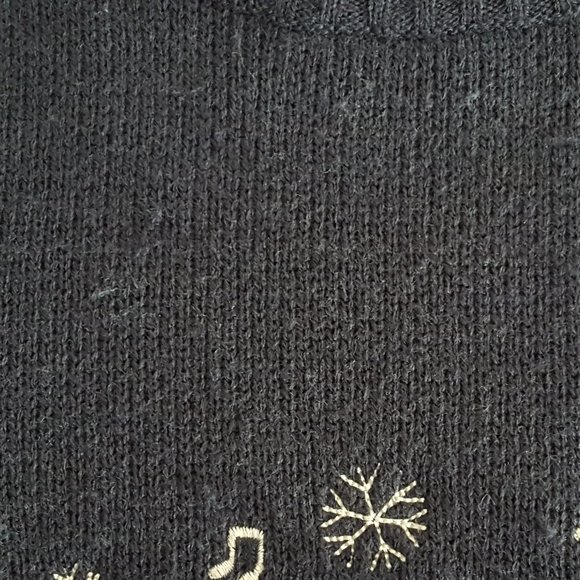 Holiday Sweater Sweater Navy Blue Size 4T 1990's - Picture 8 of 15